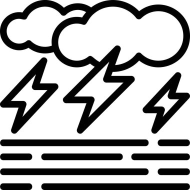 bulut hava tahmini simgesi ana hatlar biçiminde