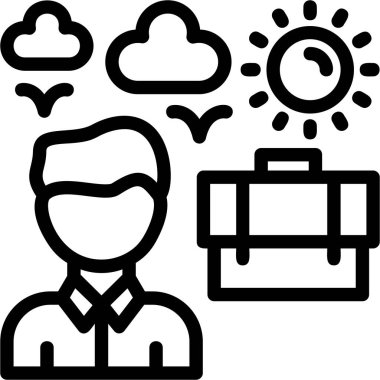 İş yönetimi. Web simgesi basit illüstrasyon