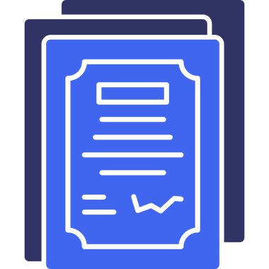 Belge. Web simgesi basit illüstrasyon