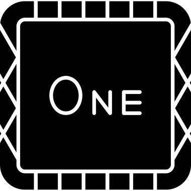 Tek harf simgesinin vektör illüstrasyonu