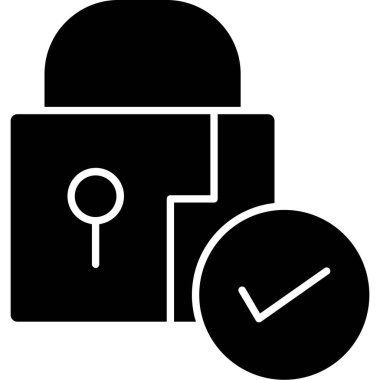 Kilit. Web simgesi basit tasarım