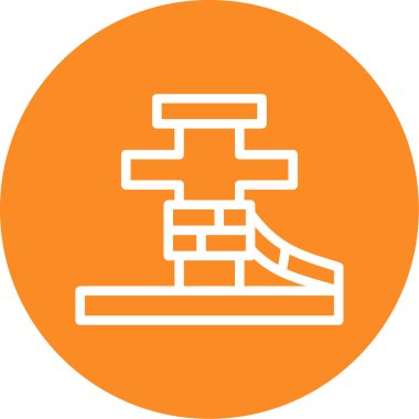 Merdiven simgesinin vektör çizimi