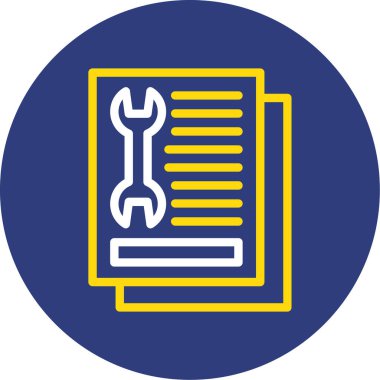 Anahtar ve tornavida ikonu vektör illüstrasyonu