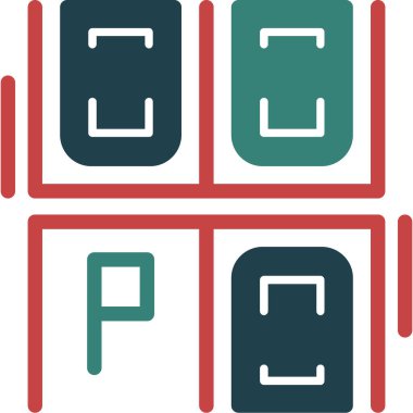 Basit vektör simgesi, harflerin çizimi