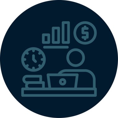 ticari finans simgesi vektör illüstrasyonu