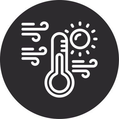 sıcak hava soğuk simgesi dış hat biçiminde