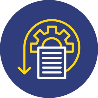 Bir belge simgesinin vektör illüstrasyonu