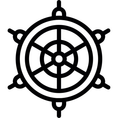 Gemi tekeri vektör çizimi tasarımı