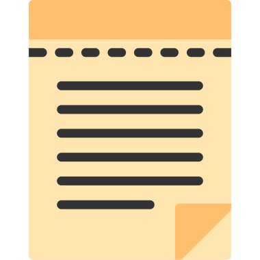 Belge. Web simgesi basit illüstrasyon