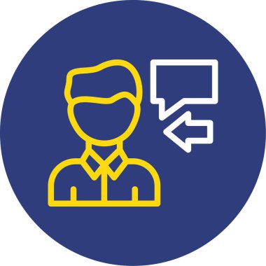 Sohbet simgesinin vektör illüstrasyonu