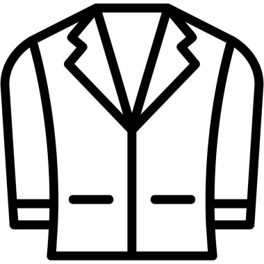 Ceket moda adamı simgesi ana hatlarıyla