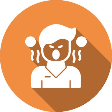 Kızgın adam. Web simgesi basit tasarım