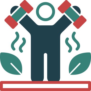 fitness egzersiz simgesi düz stil