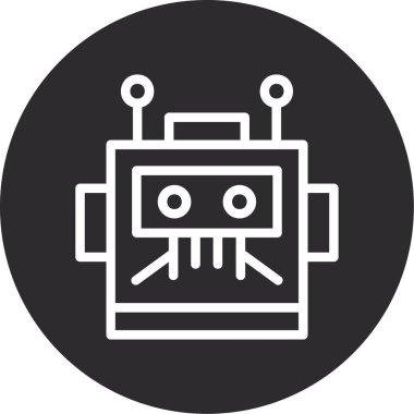 robot ikon vektör illüstrasyonu