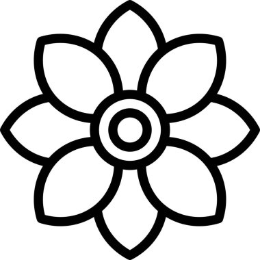 çiçek çiçek simgesi ana hatlarıyla
