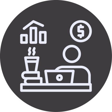 İş simgesinin vektör illüstrasyonu