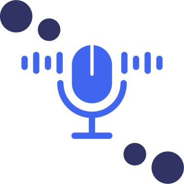 mikrofon simgesi vektör illüstrasyonu