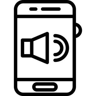 Hoparlör simgesi, vektör illüstrasyonu