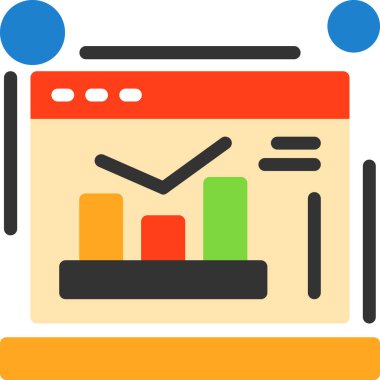 düz biçimli analitik grafik grafik simgesi