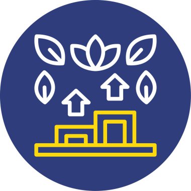 Bir bitki simgesinin vektör illüstrasyonu