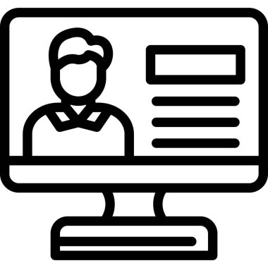 İş görüşmesi ikonu. vektör illüstrasyonu