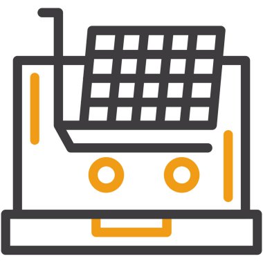 Taslak biçimli alışveriş ekommerce simgesi