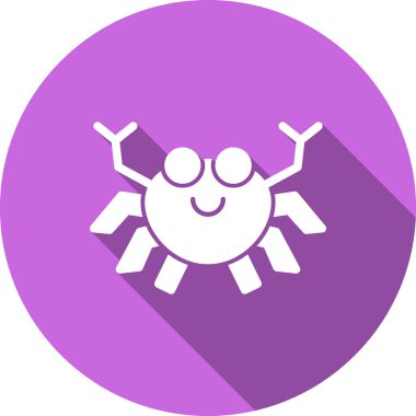 Örümcek. Web simgesi basit illüstrasyon