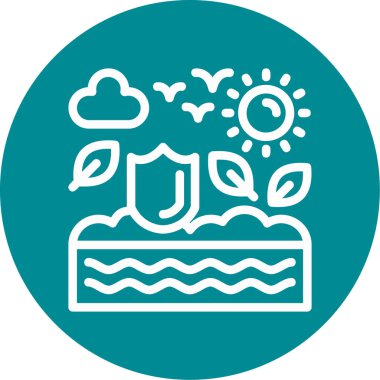 Bir ağaç simgesinin vektör illüstrasyonu