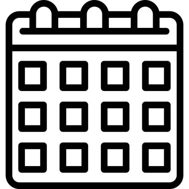 Takvim simgesi vektör illüstrasyonu