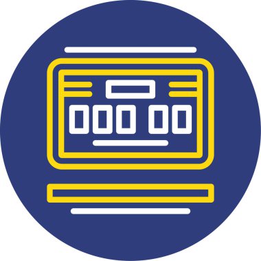 Plakası Çift Hat Çemberi, Vektör İllüstrasyonu