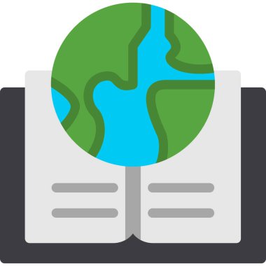 toprak haritası simgesi, vektör illüstrasyonu