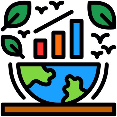 iş grafiği simgesi. Web için iş vektör simgelerinin özet çizimi