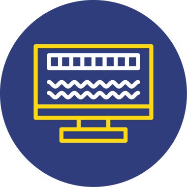 bilgisayar ekranı simgesi, basit vektör illüstrasyonu