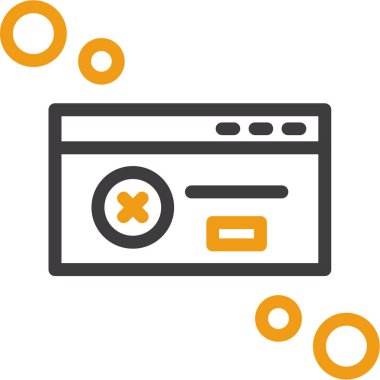 Tarayıcı web simgesi ana hatlar biçiminde