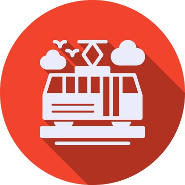 Tren simgesinin vektör illüstrasyonu