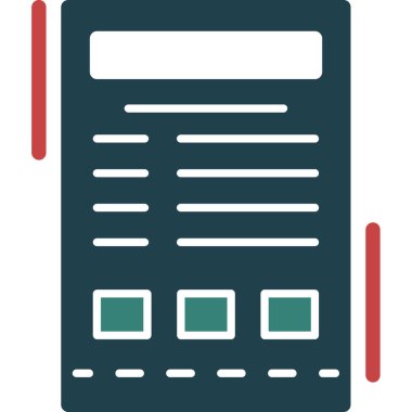 Belgenin vektör simgesi illüstrasyonu, web sayfası