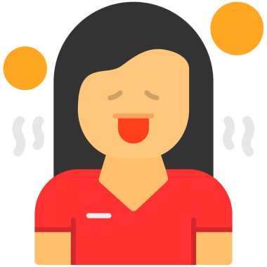 Kadın Avatar. Vektör illüstrasyonu