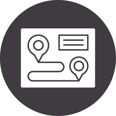 Harita işaretleyici konum simgesi ana hat biçiminde