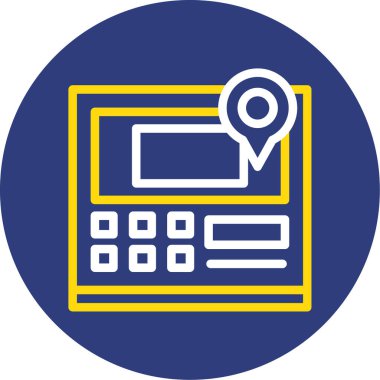 Büyüteci olan bir dizüstü bilgisayarın vektör çizimi