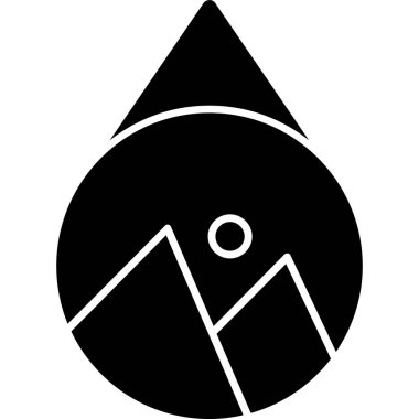 Bir damla simgesinin vektör illüstrasyonu