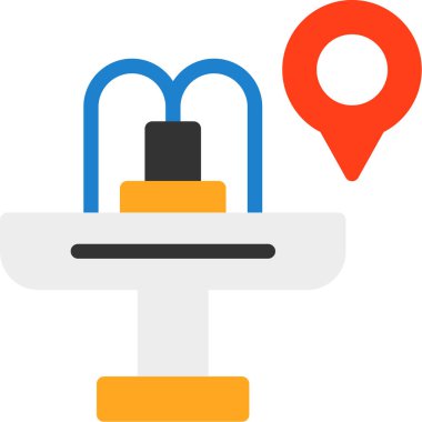 gps harita gps simgesi düz biçimli