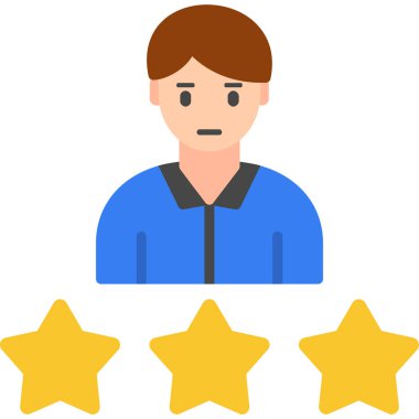 Müşteri derecelendirme düz simgesi