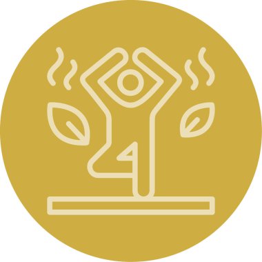 Bir ağaç simgesinin vektör illüstrasyonu