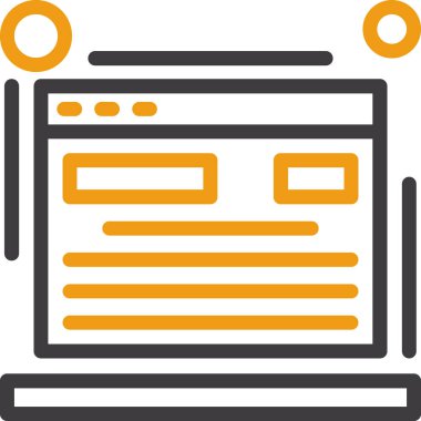 Ağ simgesi. Haber simgesinin düz illüstrasyonu