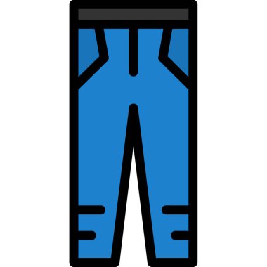 Pantolon. Web simgesi basit illüstrasyon