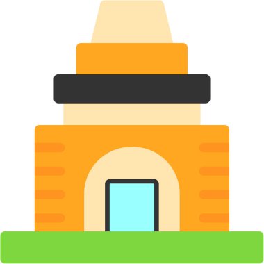 Bina inşaat simgesi düz biçimli