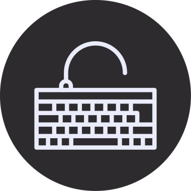 Klavye simgesi vektör illüstrasyonu