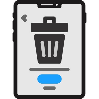 Geri dönüşüm kutusu simgesi, basit tasarım vektör çizimi