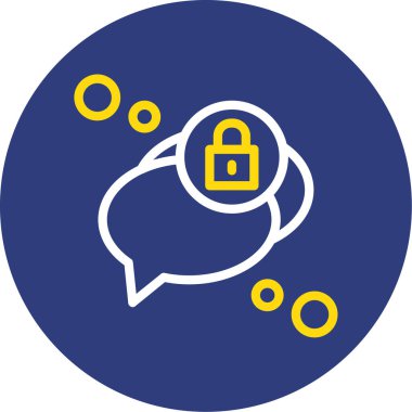 Bir kilit simgesinin vektör illüstrasyonu