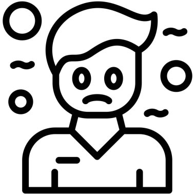 duygu çöküntüsü simgesi ana hat biçiminde